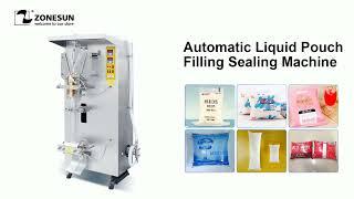 ZONESUN Automatic Water Pouch Liquid Pouch Filling Sealing Machine