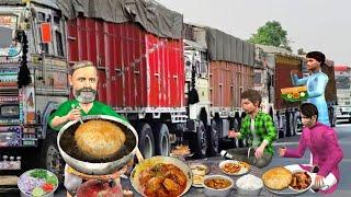 12 Days Traffic Jam Truck Driver ka Cooking Chicken Mutton Street Food Hindi Kahaniya Moral Stories