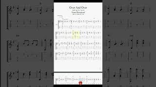 Easy Version for One Guitar 'Over And Over' with Guitar Tutorial FREE TABs