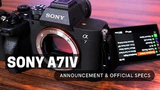 Sony A7IV Announcement And Official Specs