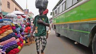 HECTIC STREET MARKET IN GHANA, AFRICA