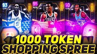 HUGE 1000 TOKEN SHOPPING SPREE IN NBA 2k21 MyTEAM! ROAD TO GALAXY OPAL TOKEN REWARDS!