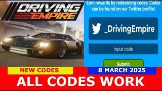 *NEW UPDATE CODES* [LIMITED] Driving Empire ROBLOX | ALL CODES | MARCH 8, 2025