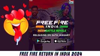 FREE FIRE RETURN IN INDIA 2024 OLD FREE FIRE RETURN 2024 MOST LEGENDARY GAME FREE FIRE RETURN 2024