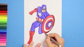 How to draw Captain America #art #artforall #arttutorial #easydrawing
