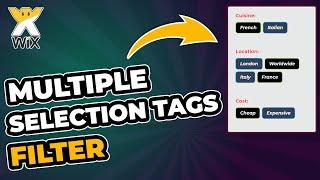Multiple Selection Tags Filter in WIX  | EASY STEP-BY-STEP | Wix Ideas