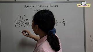 Adding and Subtracting Fractions Butterfly Method