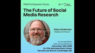 The Future of Social Media Research (RSM Speaker Series)