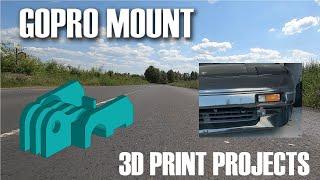 3D Printed GoPro Mount - Toyota AW11 MR2 - Actioncam