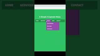 Simple Dropdown Menu  using only HTML & CSS #html #css #dropdown #menu #dropdownmenu #shorts
