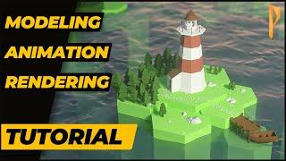 Creating Motion Graphics #1 | Low Poly World | Cinema 4D Tutorial