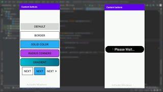 How to create Custom Buttons in Android Studio