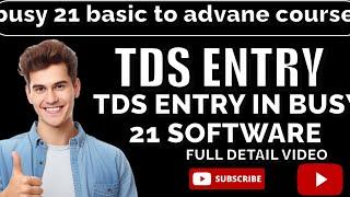 how TDS entry in busy software! TDS entries with payment govt and party!#trending#viral