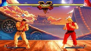 Street Fighter V Ryu vs Ken CPU vs CPU AI vs AI (hardest difficulty level)