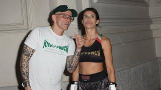 Elisabetta Canalis training Angelo Valente