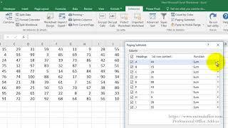 Quickly Inserting And Printing Subtotals On Each Page In Excel