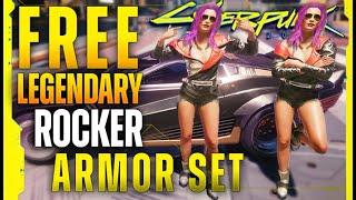 Get a FREE Complete LEGENDARY Rocker Armor Set | Cyberpunk 2077