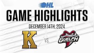 OHL Highlights: Kingston Frontenacs @ Guelph Storm Dec. 14, 2024