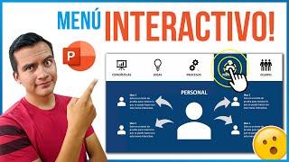 Sorprendente Infografía con MENU INTERACTIVO en PowerPoint  FÁCIL