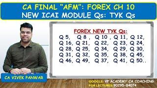 FOREX TYK QUESTIONS  CA FINAL ICAI MODULE NEW TEST YOUR KNOWLEDGE QUESTIONS