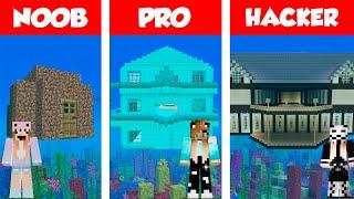 Minecraft Battle: NOOB GIRL vs PRO GIRL vs HACKER GIRL: UNDERWATER BASE BUILD CHALLENGE / Animation