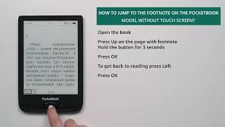 How to jump to the footnote on the PocketBook model without touch screen?