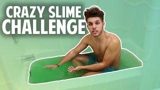 SLIME BATH CHALLENGE! (ALMOST DROWNED!!)