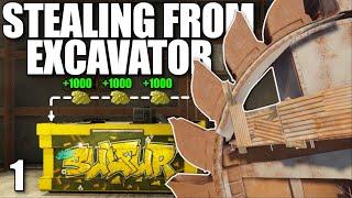 I DRAINED THIS CLANS GIANT EXCAVATOR LOOT ON WIPE DAY | Solo Rust