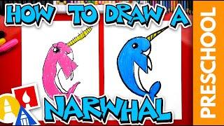 How To Draw A Narwhal - Letter N - Preschool