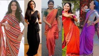 Kannada Serial actresses Dance in Saree | Part 4 | #kannadaserial #zeekannada