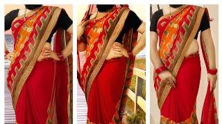 how to wear/drape saree.husband in housewife look.male to female crossdresser.crossdressing male