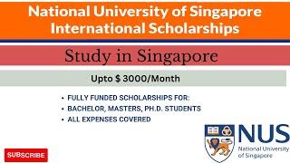 National University of Singapore Scholarships |COMPLETE GUIDE ON HOW TO GET INTO NUS Singapore