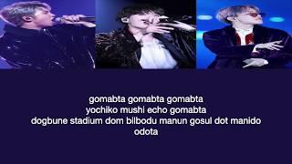 BTS RM, Suga, J-jope - DDAENG letra facil (facil pronunciacion)