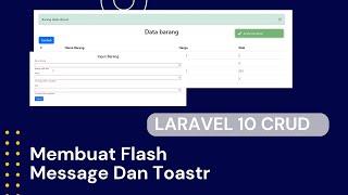 Laravel 10 CRUD - Flash Message dan Toastr - PART 5