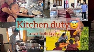 Kitchen duty during Losar holiday || Tibetan vloger || Asian bhumo ||breakfas ||lunch|| dinner||