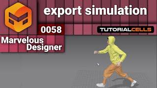 0058. animation simulation ( export animation ) in Marvelous Designer