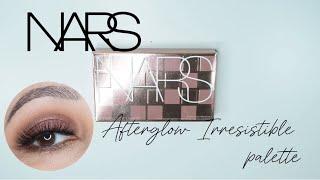 NARS Afterglow Irresistible Eyeshadow Palette | Live Swatches - Trying On