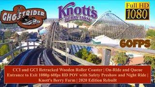 Ghostrider On-Ride, Queue, Preshow, & Night 60fps POV Wooden Roller Coaster, Knott's Berry Farm 2020