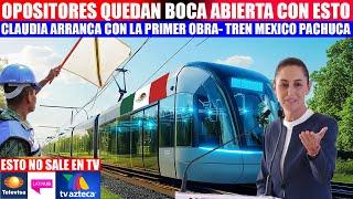 SIGUIENDO EL EJEMPO DE AMLO, LA PRESIDENTA INICIA PRIMER PROYECTO DE TRENES, OPOSITORES NO ESPERABAN