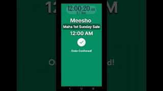 Meesho Rs 9 Live order | 12 AM Order | Meesho Maha 1st Sunday sale #meeshore9order #meeshosale #re9