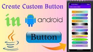 How to create custom button in Android Studio || Custom Button Design in android Studio || #android