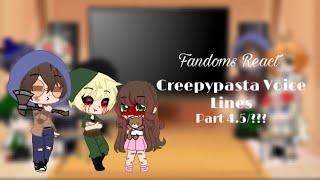 Fandoms react||4.5/???||Creepypasta Voice lines)||Good Ghost Melanie||Virgil Afton AU