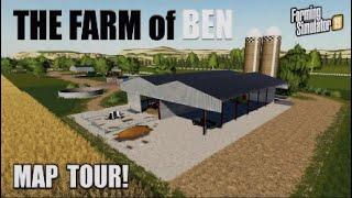 “THE FARM of BEN” FS19 MAP TOUR | NEW MOD MAP Farming Simulator 19 (Review).