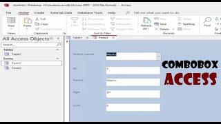 Access tutorial| Auto populate fields using a combo box in forms