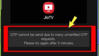Fix JIO Tv | Please try again after 5 10 minutes Problem Solved