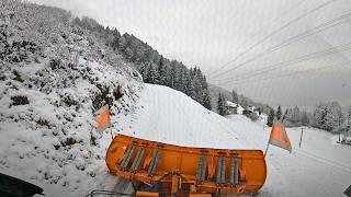 ️Snow removal January 7th, 2025️Winter service in Austria with Unimog 6-cylinder #asmr