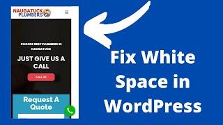 How to fix White space on your WordPress Website