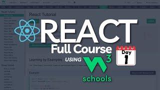 React for Beginners - Day 1: [Introduction and Installation] | React using W3Schools Tutorial