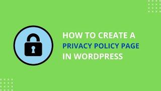 How to Add Privacy Policy on WordPress Site