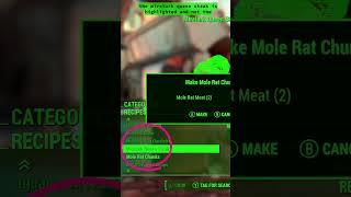 Fallout 4 Best money/Food GLITCH #shorts